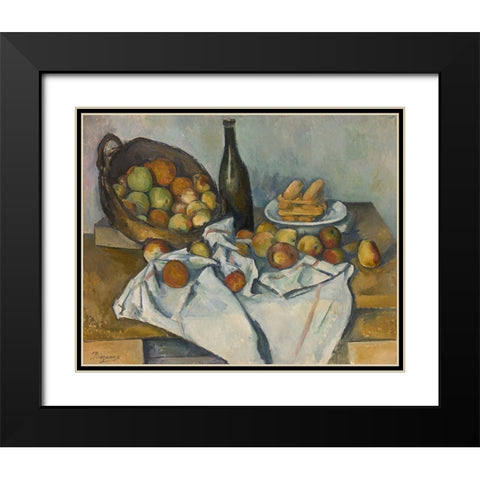 The Basket of Apples 1893 Black Modern Wood Framed Art Print with Double Matting by Cezanne, Paul