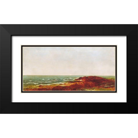 The Sea 1872 Black Modern Wood Framed Art Print with Double Matting by Kensett, John Frederick