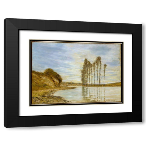 View on the Seine: Harp of the Winds Black Modern Wood Framed Art Print with Double Matting by Martin, Homer DodgeÂ 