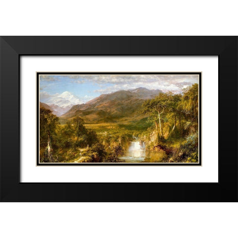 Heart of the Andes 1859 Black Modern Wood Framed Art Print with Double Matting by Church, Frederic Edwin
