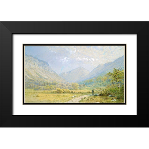 Franconia Notch, New Hampshire Black Modern Wood Framed Art Print with Double Matting by Richards, William Trost