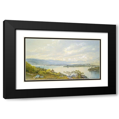 Lake Squam and the Sandwich Mountains 1872 Black Modern Wood Framed Art Print with Double Matting by Richards, William Trost