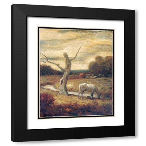 Autumn Meadows Black Modern Wood Framed Art Print with Double Matting by Ryder, Albert Pinkham