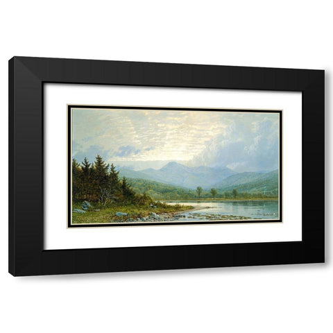 Sunset on Mount Chocorua, New Hampshire 1872 Black Modern Wood Framed Art Print with Double Matting by Richards, William Trost