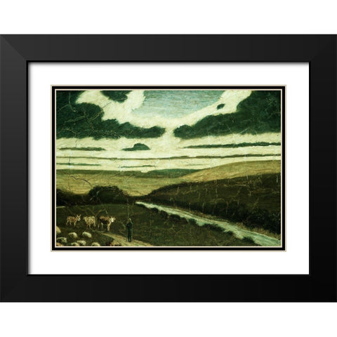 Landscape Black Modern Wood Framed Art Print with Double Matting by Ryder, Albert Pinkham