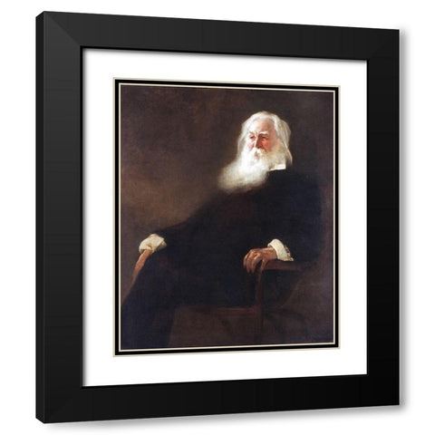 Walt Whitman Black Modern Wood Framed Art Print with Double Matting by Alexander, John White