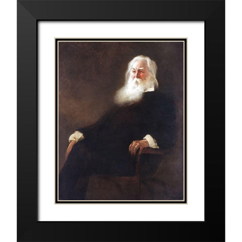 Walt Whitman Black Modern Wood Framed Art Print with Double Matting by Alexander, John White