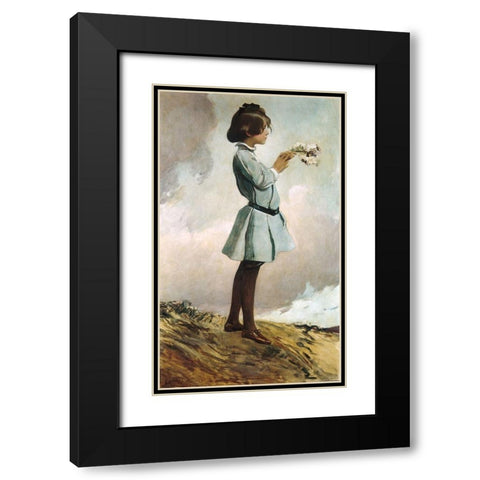 Geraldine Russell Black Modern Wood Framed Art Print with Double Matting by Alexander, John White