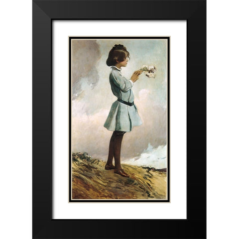 Geraldine Russell Black Modern Wood Framed Art Print with Double Matting by Alexander, John White
