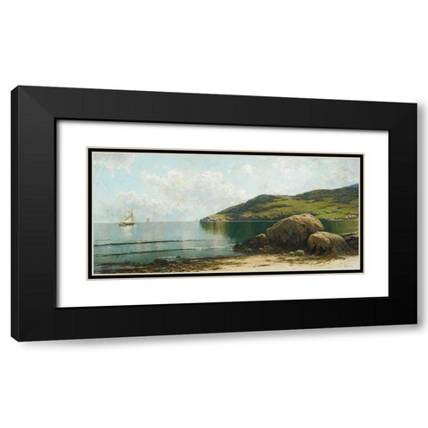Marine Landscape Black Modern Wood Framed Art Print with Double Matting by Bricher, Alfred Thompson