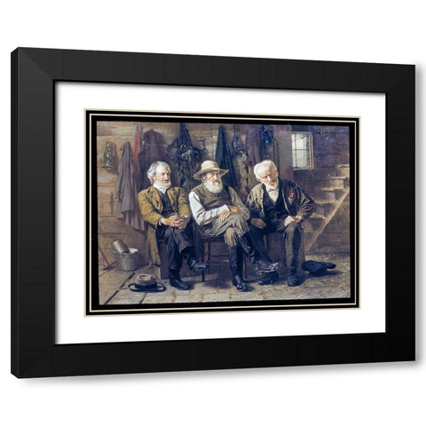 To Decide the Question Black Modern Wood Framed Art Print with Double Matting by Brown, John George