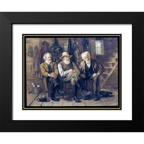 To Decide the Question Black Modern Wood Framed Art Print with Double Matting by Brown, John George