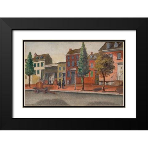 Chimney Sweeps Black Modern Wood Framed Art Print with Double Matting by Chappel, William P.
