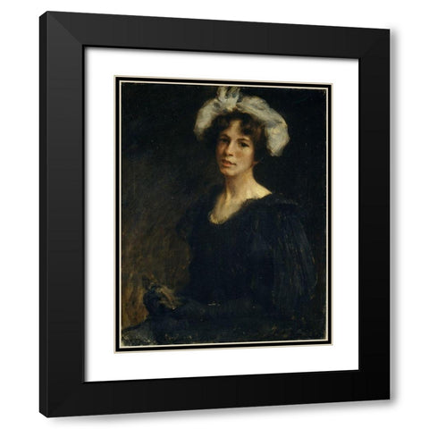 Bessie Potter Black Modern Wood Framed Art Print with Double Matting by Chase, William Merritt