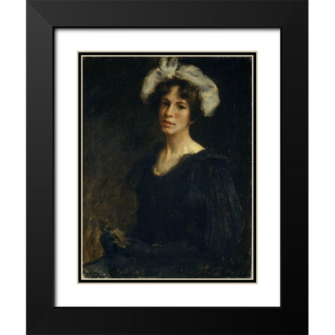 Bessie Potter Black Modern Wood Framed Art Print with Double Matting by Chase, William Merritt