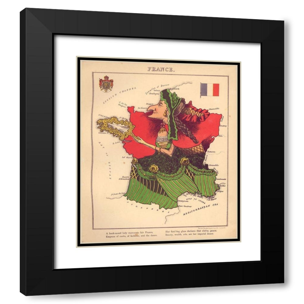 Anthropomorphic Map of France by Vintage Maps – frametowall