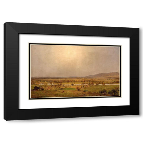 Pompton Plains, New Jersey Black Modern Wood Framed Art Print with Double Matting by Cropsey, Jasper Francis