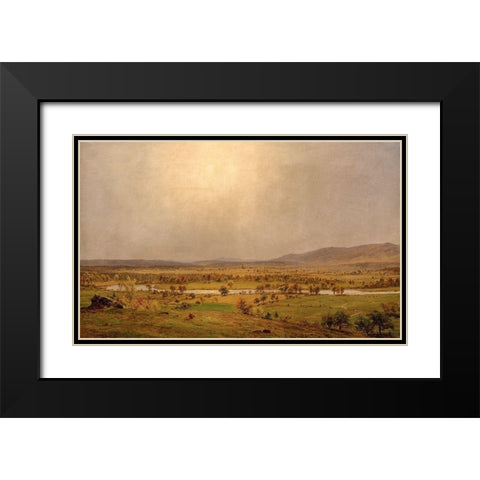 Pompton Plains, New Jersey Black Modern Wood Framed Art Print with Double Matting by Cropsey, Jasper Francis