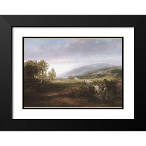 Spring Landscape Black Modern Wood Framed Art Print with Double Matting by Doughty, ThomasÂ 