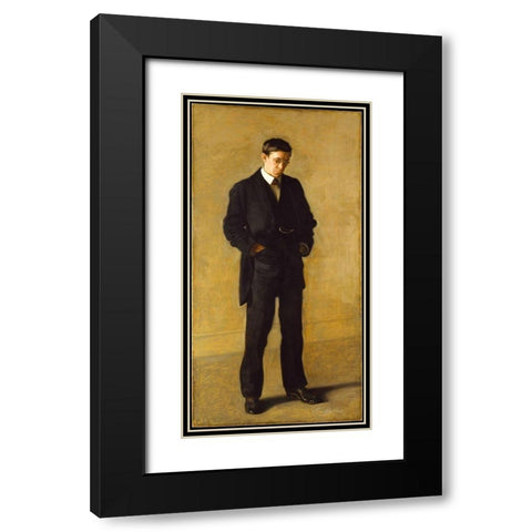 The Thinker: Portrait of Louis N. Kenton Black Modern Wood Framed Art Print with Double Matting by Eakins, Thomas