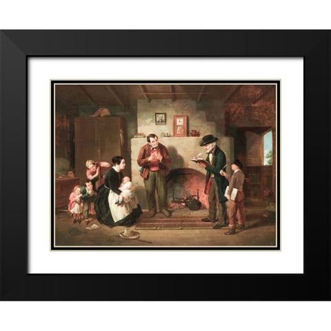 Taking the Census Black Modern Wood Framed Art Print with Double Matting by Edmonds, Francis WilliamÂ 