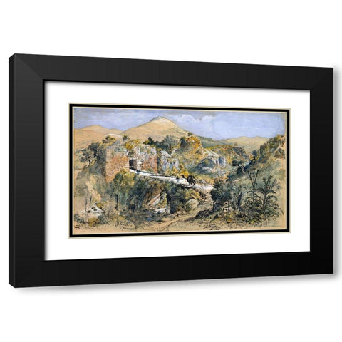 Caesarea Philippi (Banias) Black Modern Wood Framed Art Print with Double Matting by Fenn, Harry