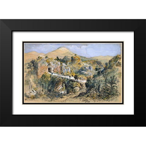 Caesarea Philippi (Banias) Black Modern Wood Framed Art Print with Double Matting by Fenn, Harry
