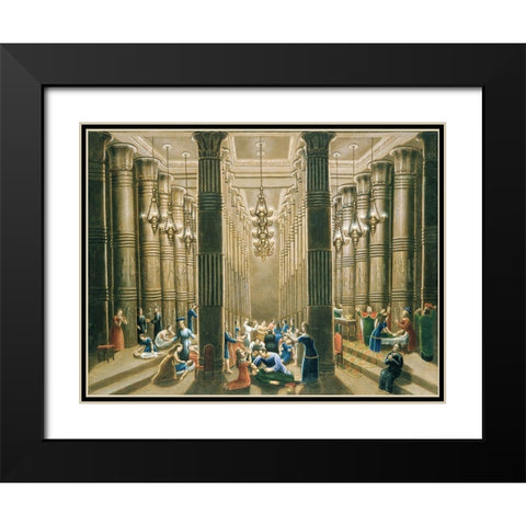 The Death of the First Born Black Modern Wood Framed Art Print with Double Matting by Field, Erastus Salisbury