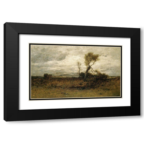 Near the Coast Black Modern Wood Framed Art Print with Double Matting by Gifford, Robert SwainÂ 