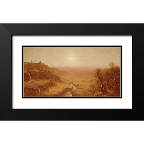 Tivoli Black Modern Wood Framed Art Print with Double Matting by Gifford, Sanford Robinson