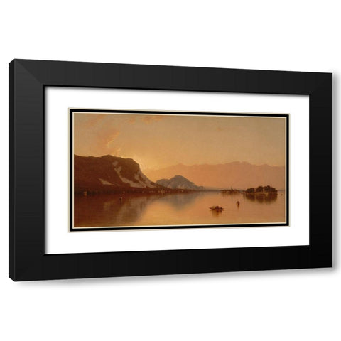 Isola Bella in Lago Maggiore Black Modern Wood Framed Art Print with Double Matting by Gifford, Sanford Robinson