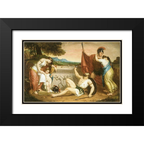 The Wages of War Black Modern Wood Framed Art Print with Double Matting by Gray, Henry Peters