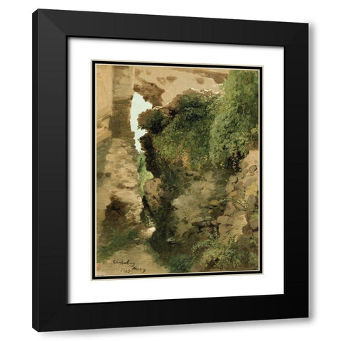 Godesberg Black Modern Wood Framed Art Print with Double Matting by Hart, James M.