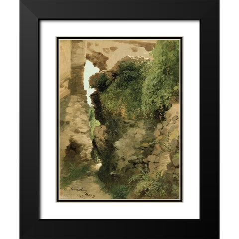 Godesberg Black Modern Wood Framed Art Print with Double Matting by Hart, James M.