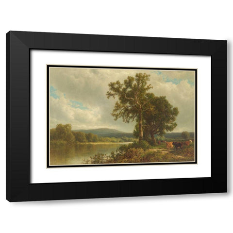 Scene at Napanoch Black Modern Wood Framed Art Print with Double Matting by Hart, William