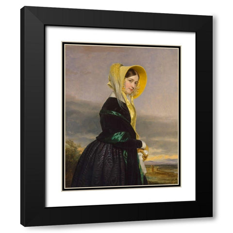 Euphemia White Van Rensselaer Black Modern Wood Framed Art Print with Double Matting by Healy, George P. A.