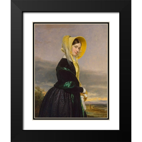 Euphemia White Van Rensselaer Black Modern Wood Framed Art Print with Double Matting by Healy, George P. A.