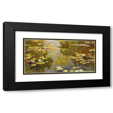 The Lily Pond Black Modern Wood Framed Art Print with Double Matting by Monet, Claude