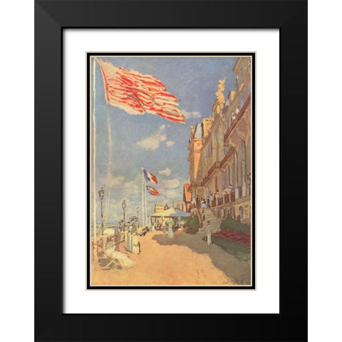 Hotel Des Roches NoiresÂ in Trouville Black Modern Wood Framed Art Print with Double Matting by Monet, Claude