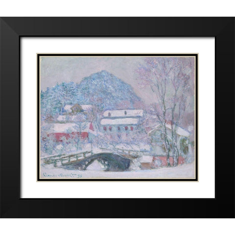 Sandvika, Norway Black Modern Wood Framed Art Print with Double Matting by Monet, Claude