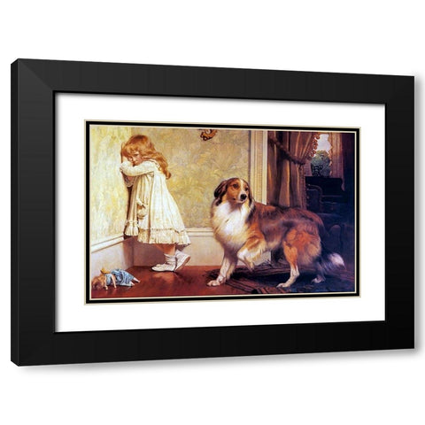 A Special Pleader Black Modern Wood Framed Art Print with Double Matting by Barber, Charles Burton
