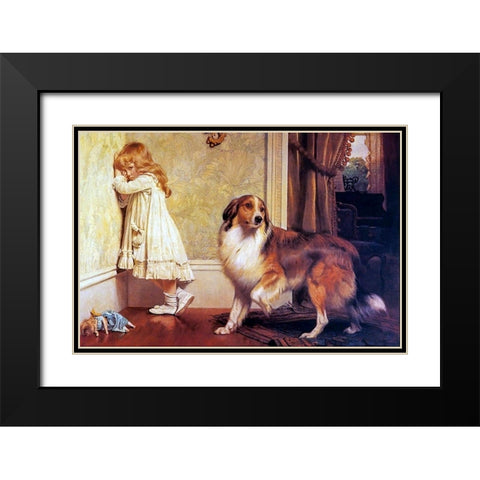 A Special Pleader Black Modern Wood Framed Art Print with Double Matting by Barber, Charles Burton