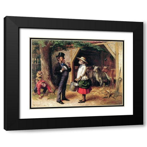 Whos Afraid Black Modern Wood Framed Art Print with Double Matting by Beard, William Holbrook