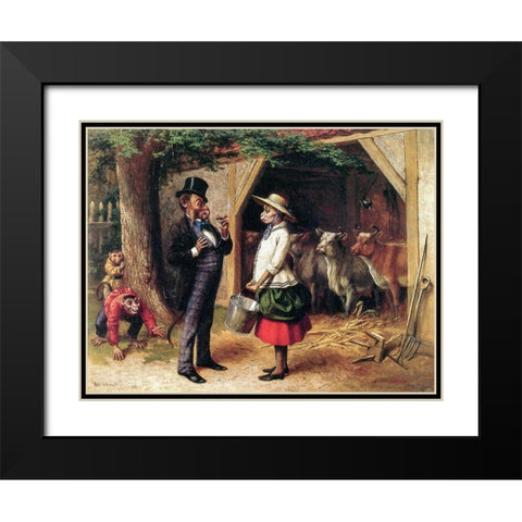 Whos Afraid Black Modern Wood Framed Art Print with Double Matting by Beard, William Holbrook