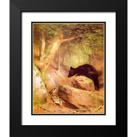 The Disputed Way Black Modern Wood Framed Art Print with Double Matting by Beard, William Holbrook