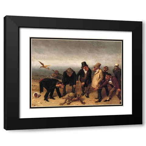 Discovery of Adam Black Modern Wood Framed Art Print with Double Matting by Beard, William Holbrook