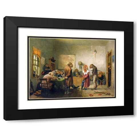 Divorce Black Modern Wood Framed Art Print with Double Matting by Beard, William Holbrook