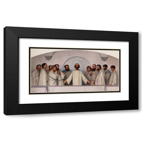 The High Priestly Prayer Black Modern Wood Framed Art Print with Double Matting by Burnand, Eugene