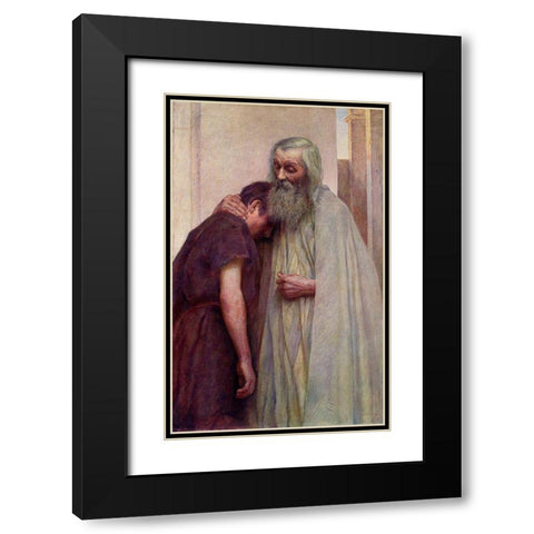 Find Your Way Home Black Modern Wood Framed Art Print with Double Matting by Burnand, Eugene