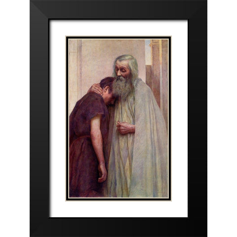 Find Your Way Home Black Modern Wood Framed Art Print with Double Matting by Burnand, Eugene